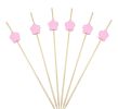 100 Pcs Bamboo Fruit Picks Fancy Cocktail Sticks Appetizer Toothpicks, Flower-3