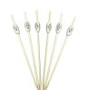 100 Pcs Bamboo Fruit Picks Fancy Cocktail Sticks Appetizer Toothpicks [N]
