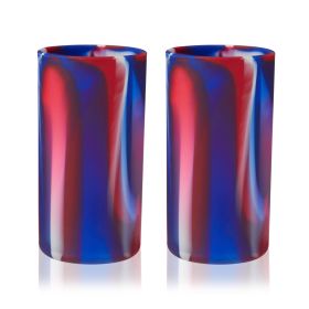 Flexi Tie Dye Silicone Highball Tumblers 2ct by True