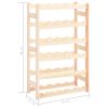 Wine Rack for 30 Bottles Pinewood
