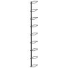 Wall-mounted Wine Rack for 9 Bottles Black Iron