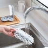 Glass Cup Washer with Double Sided Bristle Brush and Suction Base