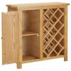 Wine Cabinet for 11 Bottles 31.5"x12.6"x31.5" Solid Oak Wood
