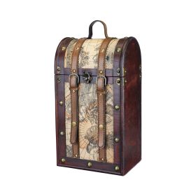 2 Bottle Old World Wooden Wine Box by Twine®