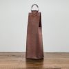 Brown Faux Leather Single-Bottle Wine Tote by Viski®