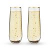 Starlight Stemless Champagne Flute Set by Twine®Starlight St
