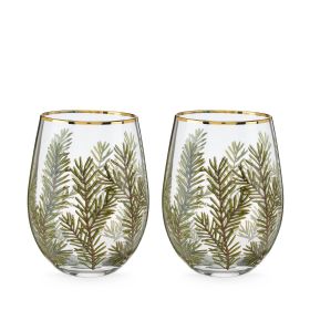 Woodland Stemless Wine Glass by Twine Living® (Set of 2)