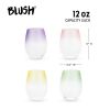 Frosted Ombre Stemless Wine Glasses by Blush® (Set of 4)