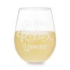 Sit Back and Relax Stemless Wine Glass by Twine®