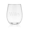 Wifey Serif Stemless Wine Glass