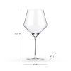 Angled Crystal Burgundy Glasses (Set of 6) by Viski