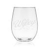 Wifey Script Stemless Wine Glass