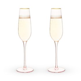 Rose Crystal Champagne Flute by Twine Living® (Set of 2)
