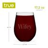 Wifey Serif Stemless Wine Glass