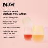 Frosted Ombre Stemless Wine Glasses by Blush® (Set of 4)