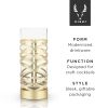 Gold & Crystal Patterned Highball Glasses by Viski®