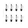 Liquor Pourers with Caps Set and Cleaning Brush of 8 by True