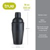 Ash: 18-Ounce Matte Black Cocktail Shaker by True