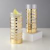 Gold & Crystal Patterned Highball Glasses by Viski®