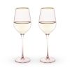 Rose Crystal White Wine Glass by Twine Living® (Set of 2)
