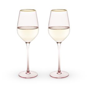 Rose Crystal White Wine Glass by Twine Living® (Set of 2)