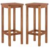 Bar Chairs 2 pcs Solid Acacia Wood